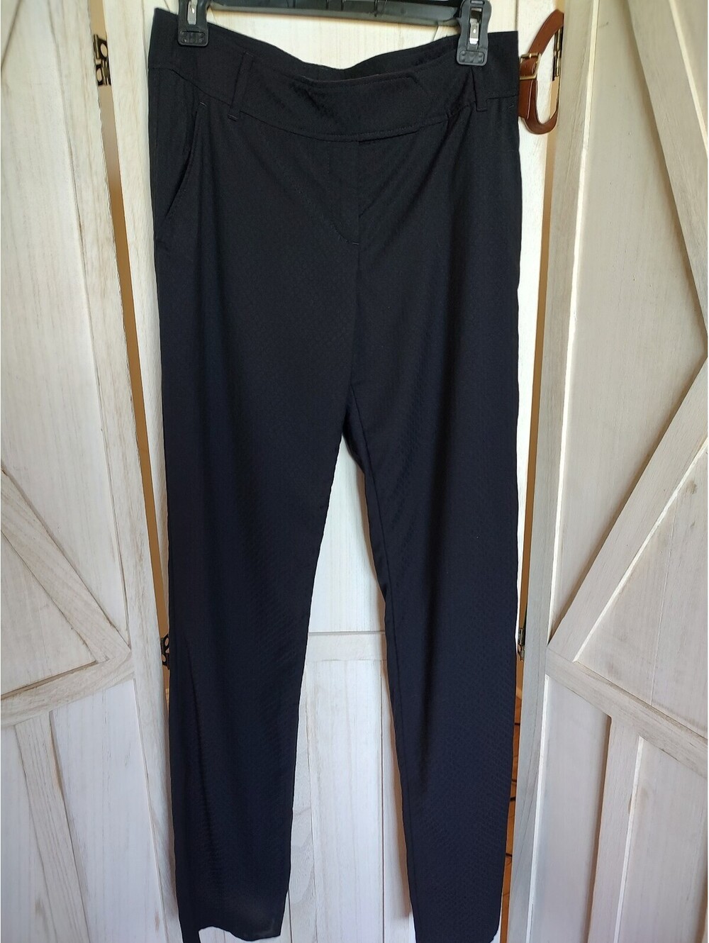 Hugo Boss Ladies Black Dress Pants with Textured Pattern